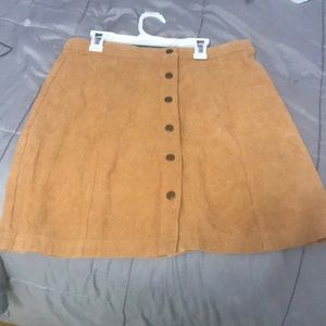 Corduroy button down skirt